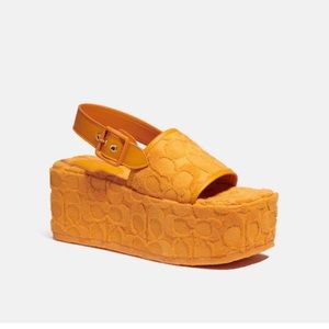 Noelle Sandal In Signature Terry Cloth